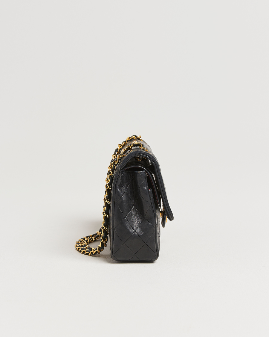 Herr | Chanel Pre-Owned Classic Medium Double Flap Bag Lambskin Black | Chanel Pre-Owned | Classic Medium Double Flap Bag Lambskin Black