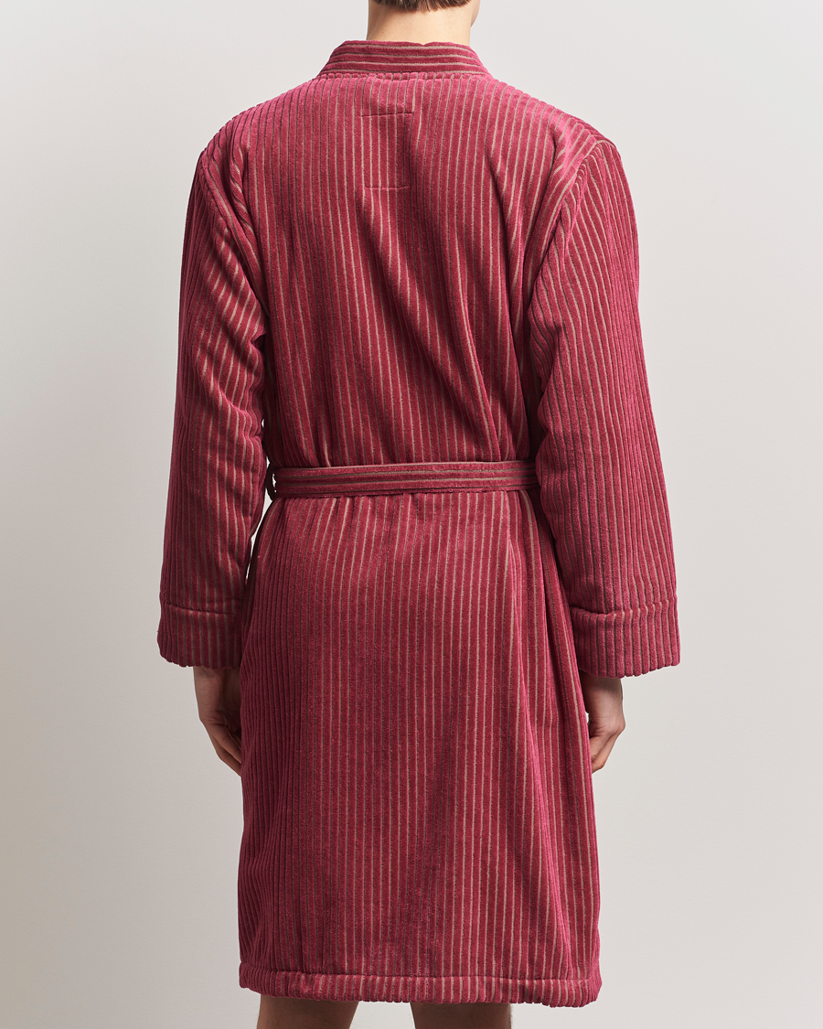 Herr | Pyjamas & Morgonrockar | OAS | Striped Velour Robe Botanico