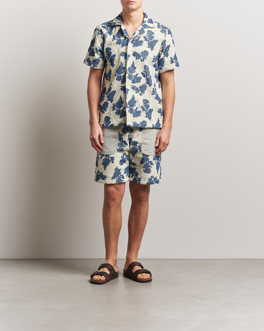 Herr | Skjortor | OAS | Short Sleeve Cuba Terry Shirt Sail Contrast