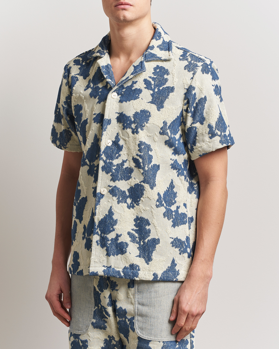 Herr | Skjortor | OAS | Short Sleeve Cuba Terry Shirt Sail Contrast