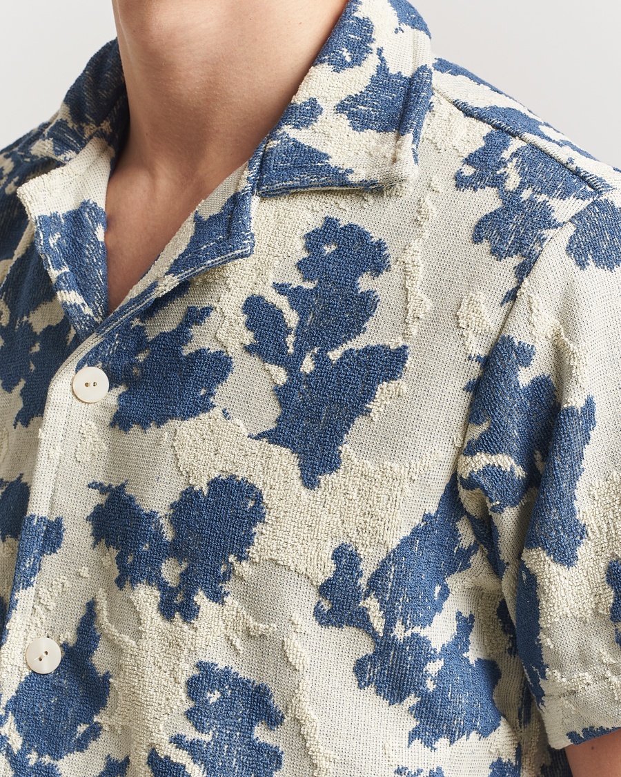 Herr | Skjortor | OAS | Short Sleeve Cuba Terry Shirt Sail Contrast