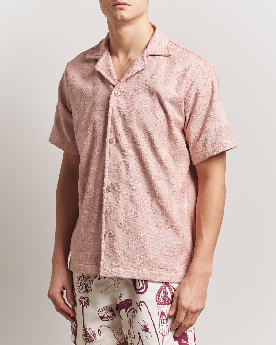 Herr | Skjortor | OAS | Short Sleeve Cuba Terry Shirt Blush Puzzlotec