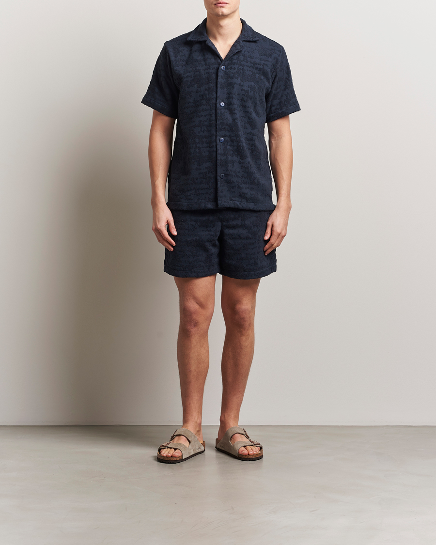 Herr | Skjortor | OAS | Short Sleeve Cuba Terry Shirt Night Lagoon