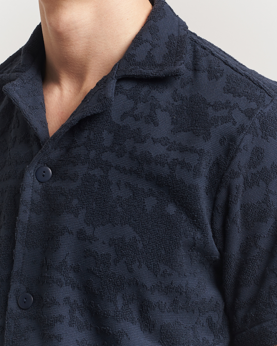 Herr | Skjortor | OAS | Short Sleeve Cuba Terry Shirt Night Lagoon