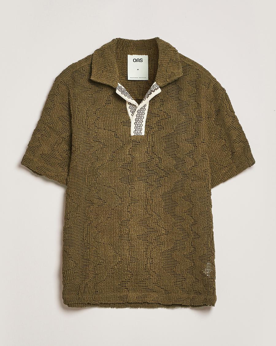 Herr | Skjortor | OAS | Cuba Crochet Shirt Pine Verve