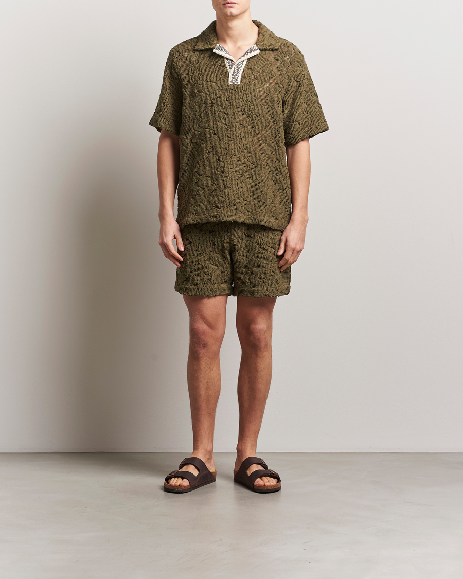 Herr | Skjortor | OAS | Cuba Crochet Shirt Pine Verve