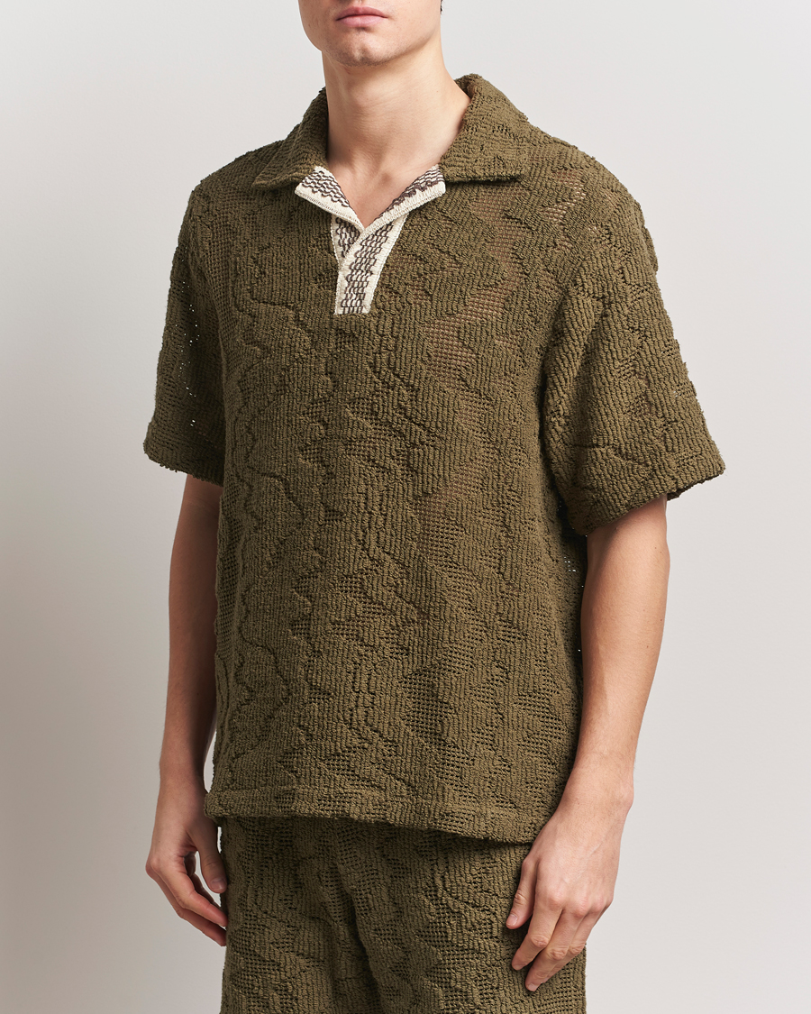 Herr | Skjortor | OAS | Cuba Crochet Shirt Pine Verve