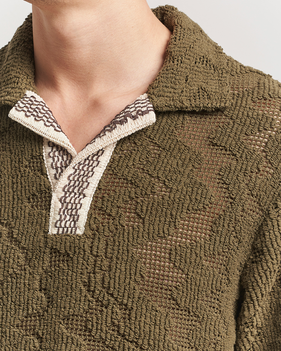 Herr | Skjortor | OAS | Cuba Crochet Shirt Pine Verve