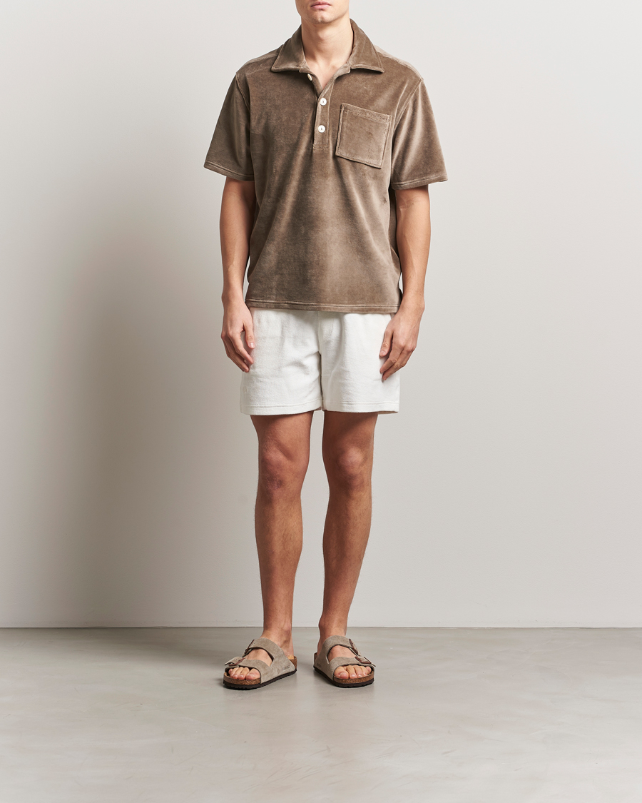Herr | Pikéer | OAS | Velour Shirt Morel Girona