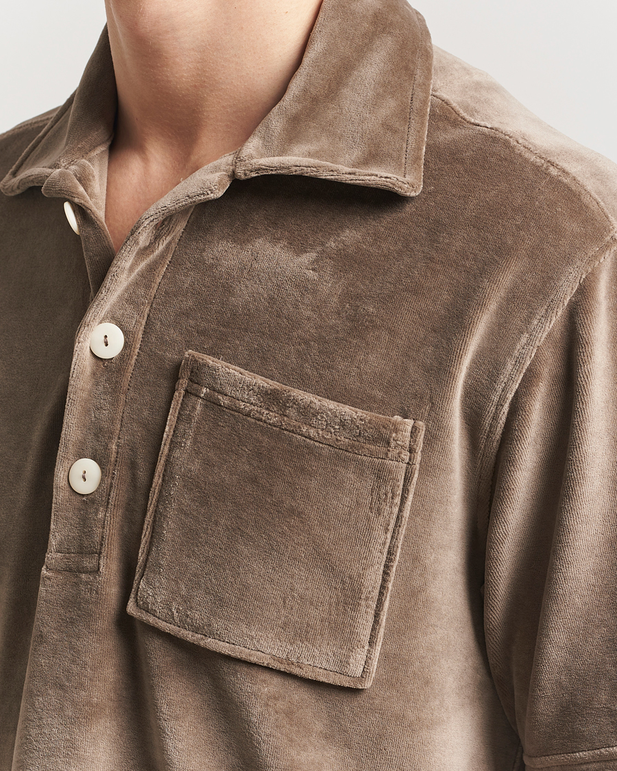 Herr | Pikéer | OAS | Velour Shirt Morel Girona