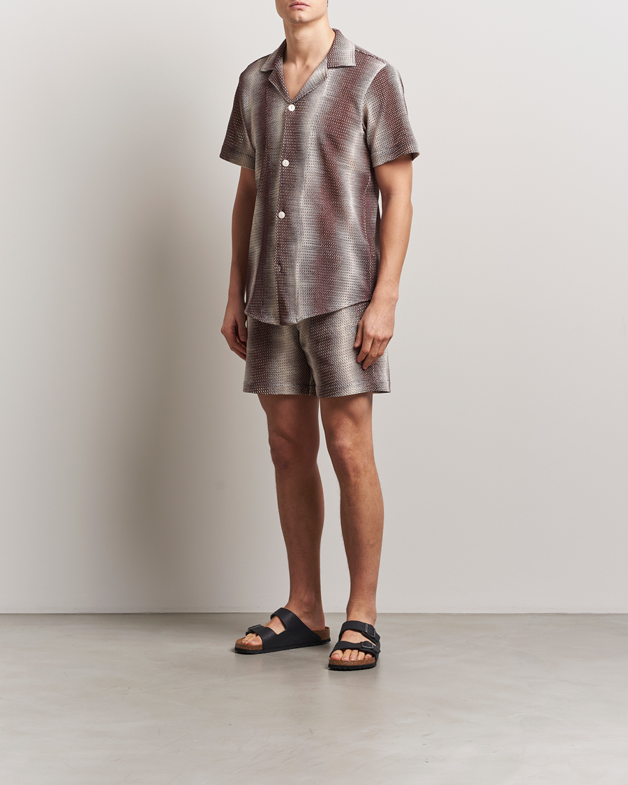 Herr | Shorts | OAS | Cotton Net Shorts Merlot Echo