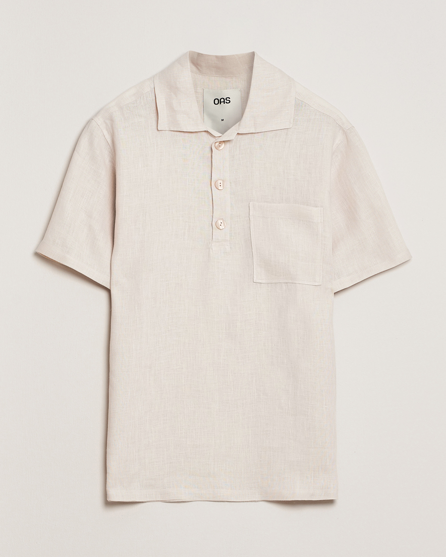Herr | Skjortor | OAS | Cuba Linen Shirt Beige