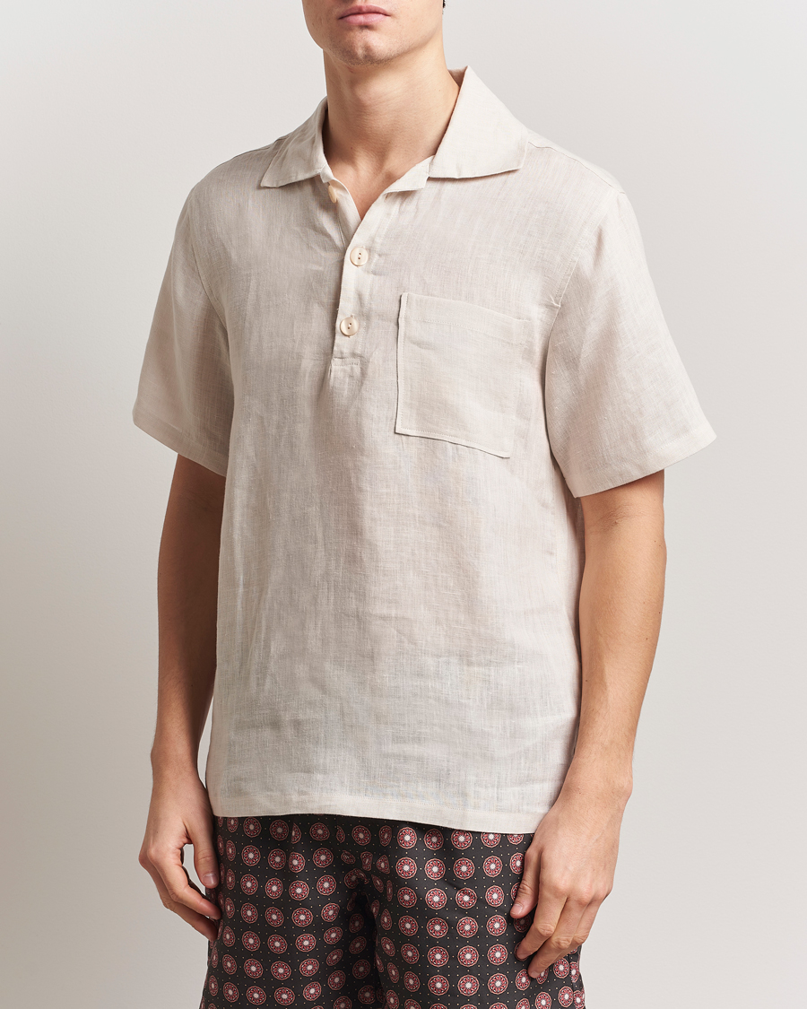 Herr | Skjortor | OAS | Cuba Linen Shirt Beige
