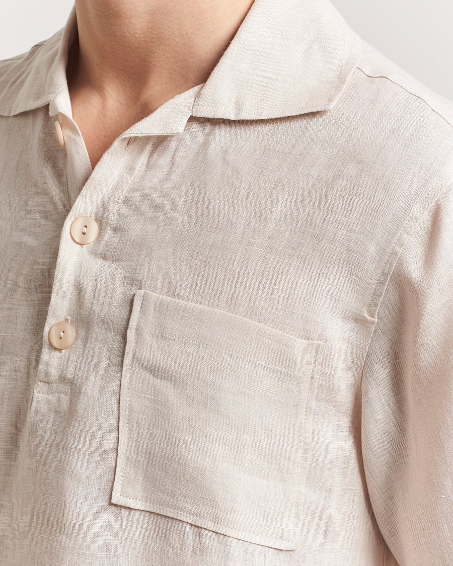 Herr | Skjortor | OAS | Cuba Linen Shirt Beige