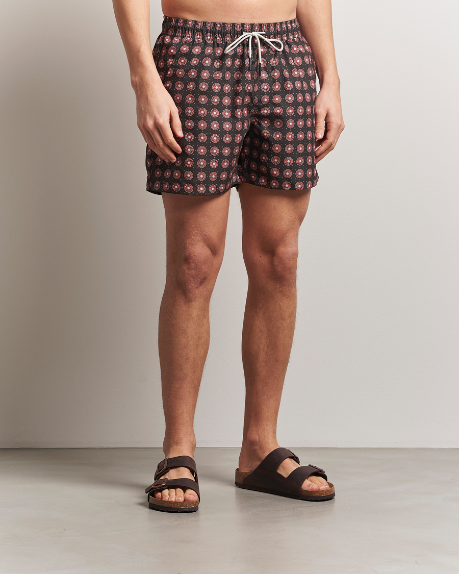 Herr | Badbyxor | OAS | Printed Swimshorts Coffe Lumo
