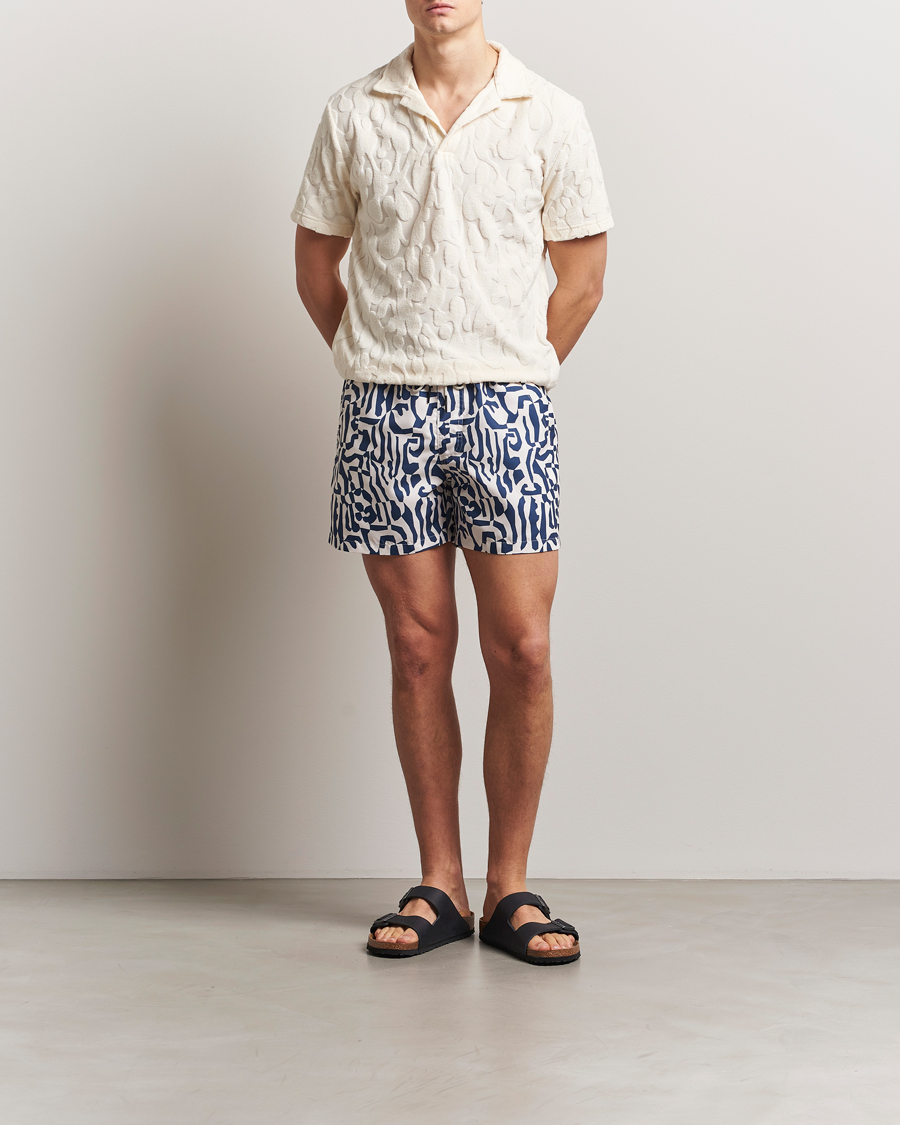 Herr | Badbyxor | OAS | Printed Swimshorts Marbling