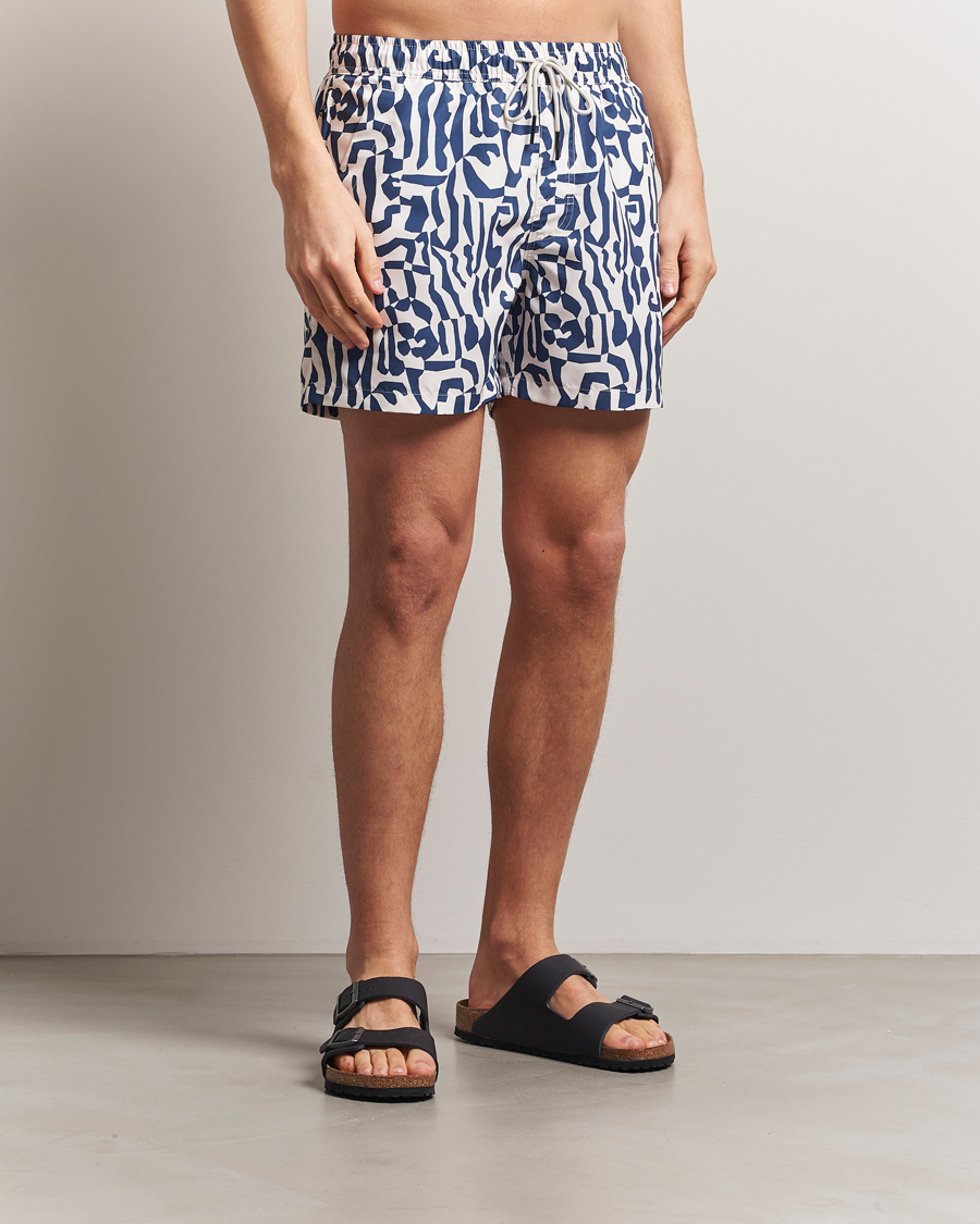 Herr | Badbyxor | OAS | Printed Swimshorts Marbling