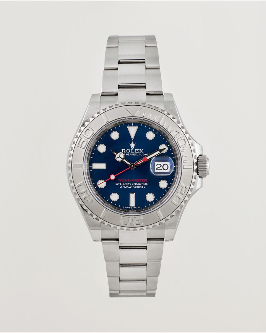 Herr | Rolex Pre-Owned Yacht Master Oyster Perpetual Steel Platinum | Rolex Pre-Owned | Yacht Master Oyster Perpetual Steel Platinum