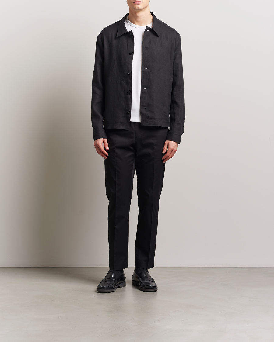 Herr | Byxor | Tiger of Sweden | Tannen Cotton Drawstring Trousers Black