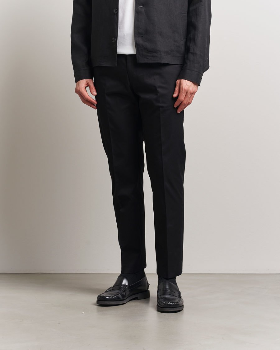 Herr | Byxor | Tiger of Sweden | Tannen Cotton Drawstring Trousers Black