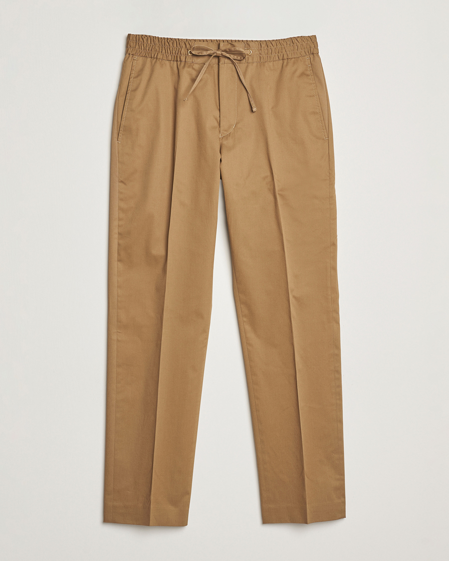 Herr | Byxor | Tiger of Sweden | Tannen Cotton Drawstring Trousers Beige
