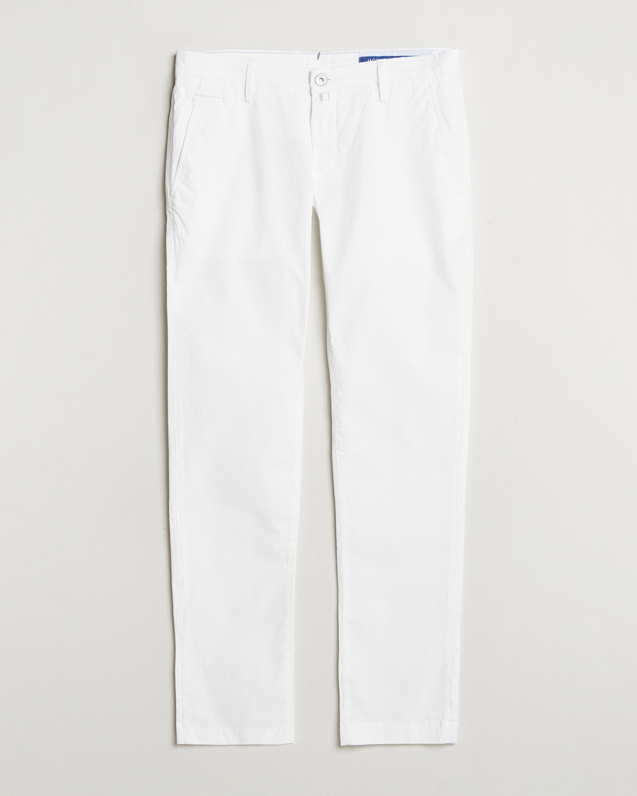 Herr | Byxor | Jacob Cohën | Bobby Cotton Gabardine Chinos White