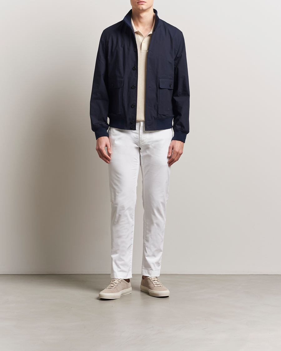Herr | Byxor | Jacob Cohën | Bobby Cotton Gabardine Chinos White