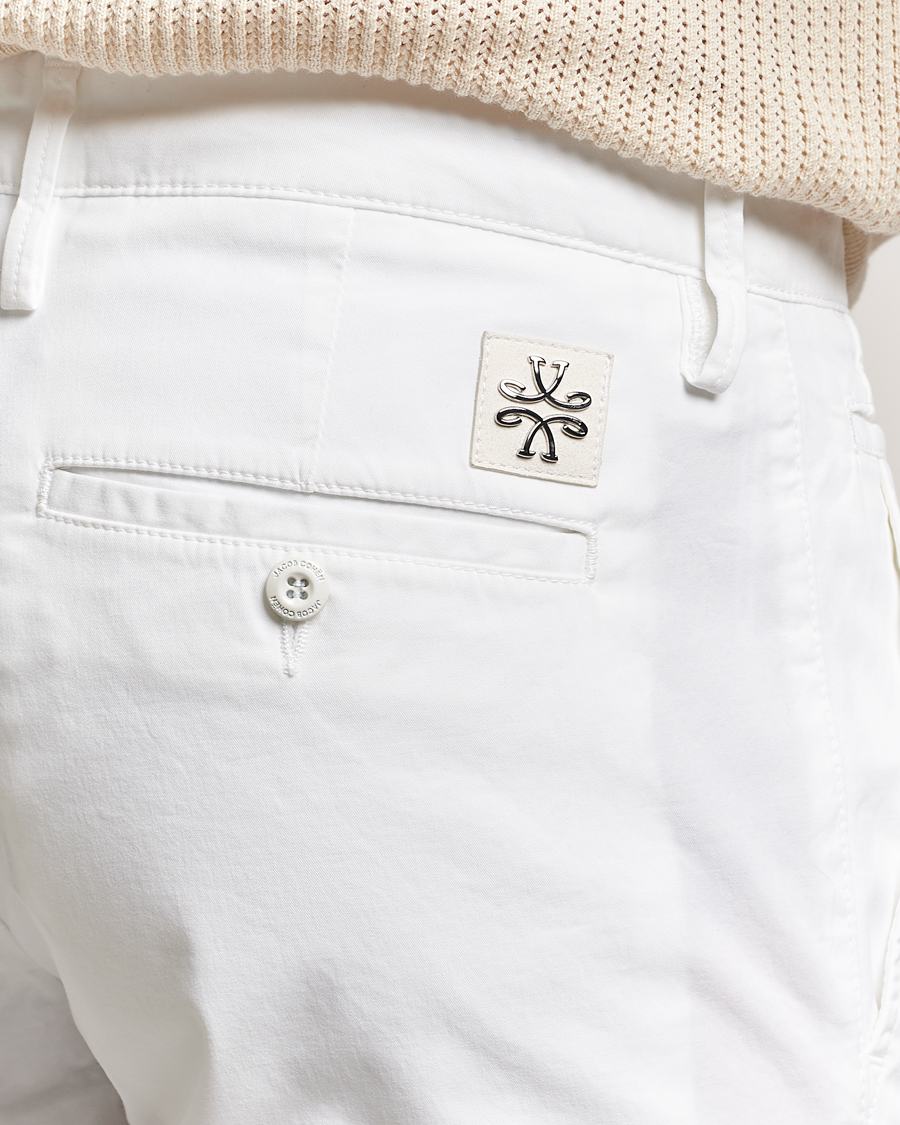 Herr | Byxor | Jacob Cohën | Bobby Cotton Gabardine Chinos White