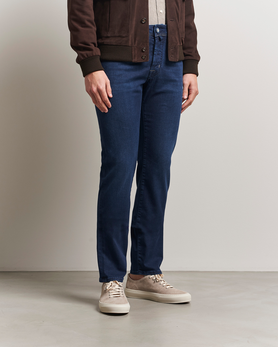 Herr | Jeans | Jacob Cohën | Bard Slim Fit Stretch Rinse Jeans Dark Blue