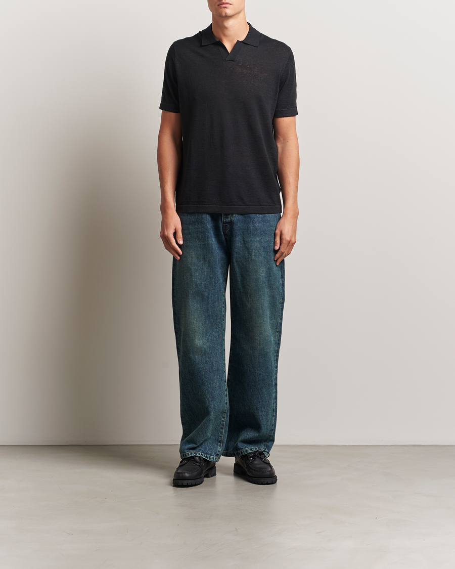 Herr | Pikéer | LES DEUX | Emmanuel Knit Polo Black