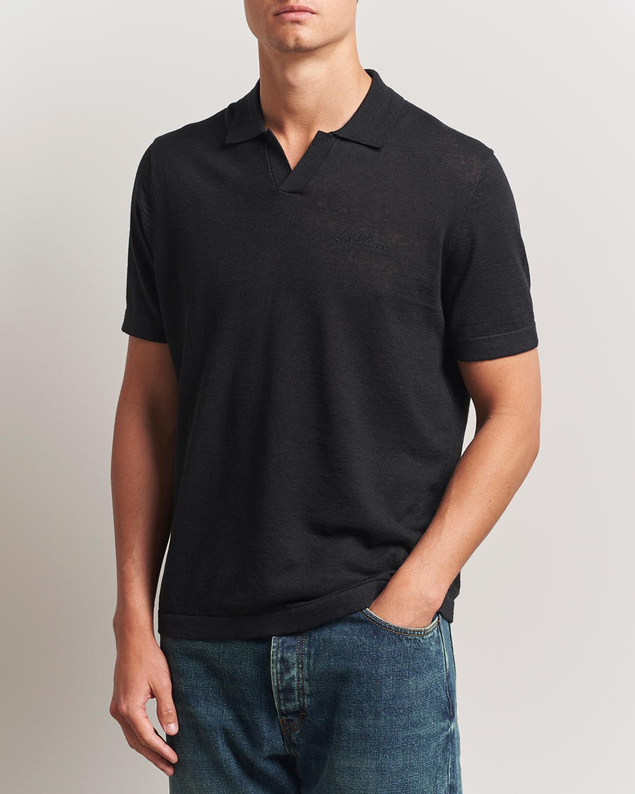 Herr | Pikéer | LES DEUX | Emmanuel Knit Polo Black