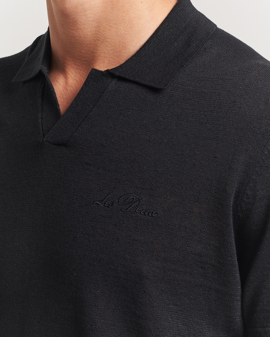 Herr | Pikéer | LES DEUX | Emmanuel Knit Polo Black