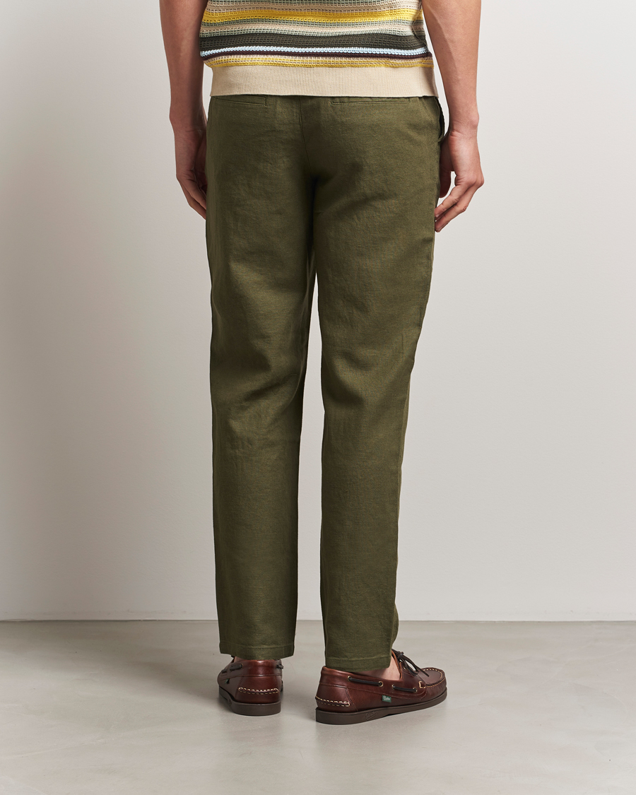 Herr | Byxor | LES DEUX | Patrick Linen Pants Olive Night
