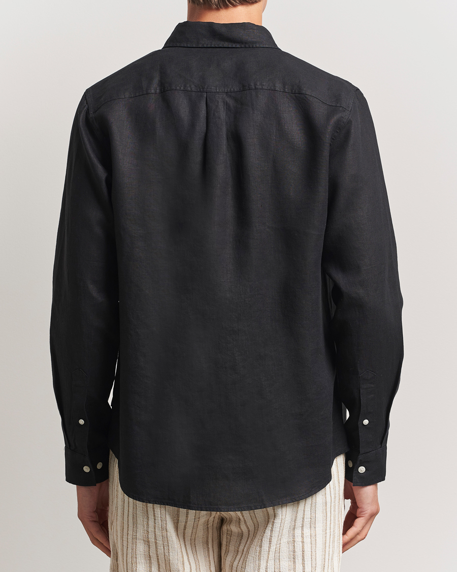Herr | Skjortor | LES DEUX | Konrad Linen Shirt Black