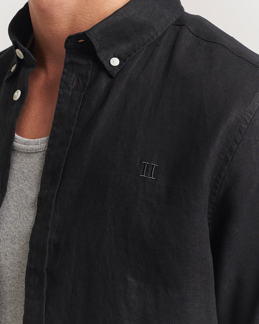 Herr | Skjortor | LES DEUX | Konrad Linen Shirt Black