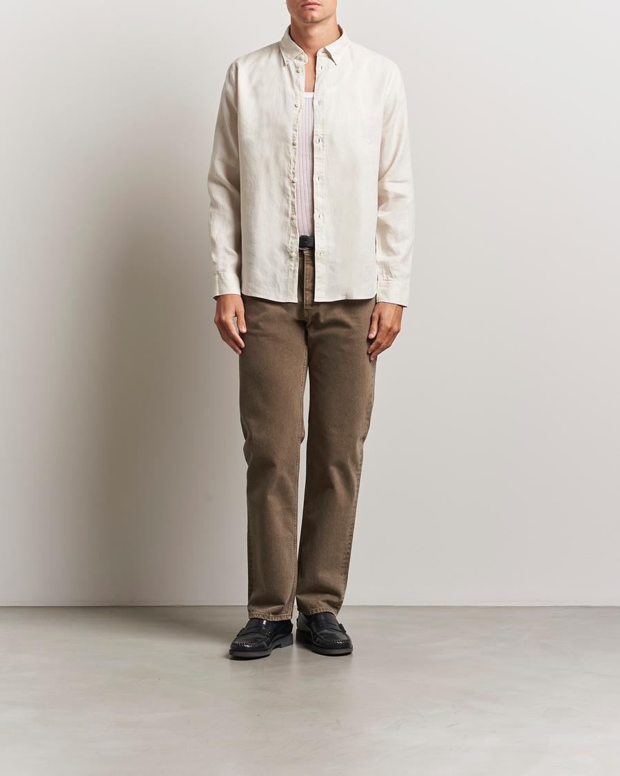 Herr | Skjortor | LES DEUX | Konrad Linen Shirt Ivory
