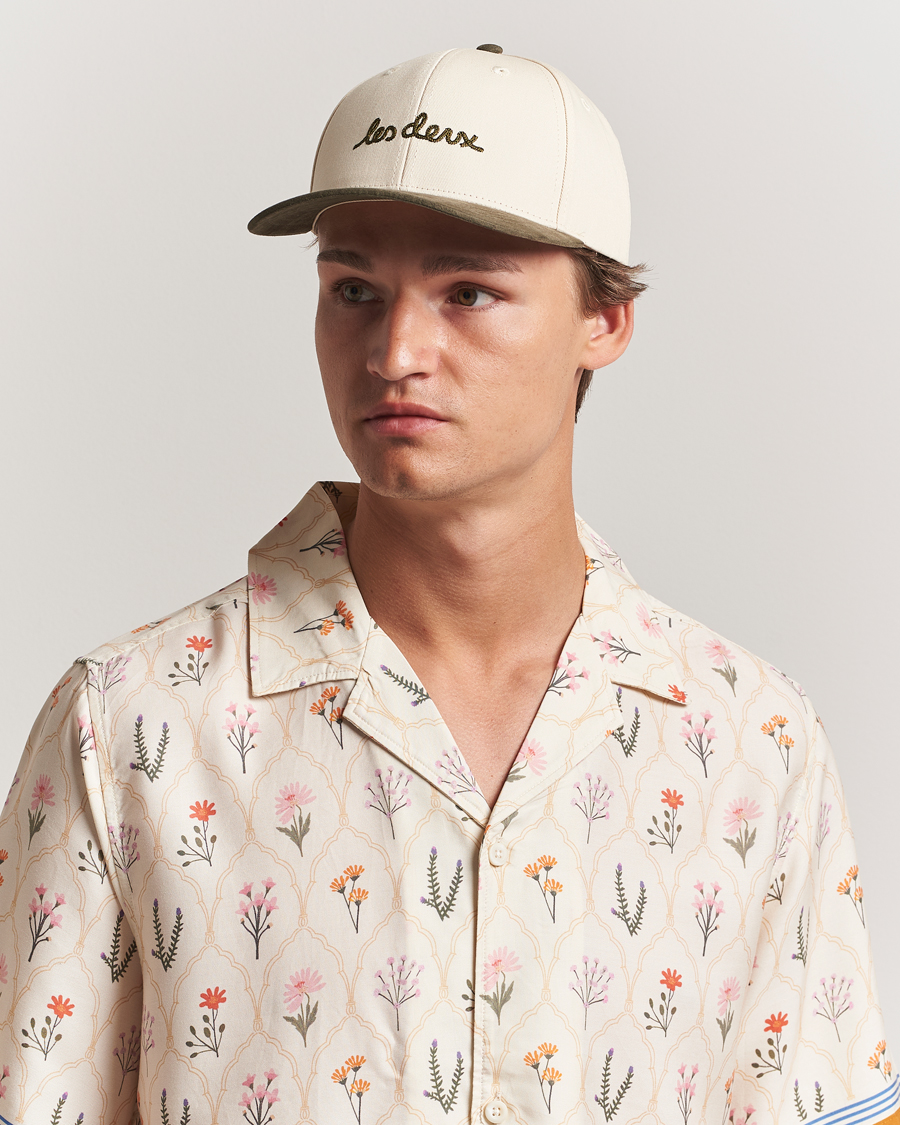Herr | Hattar & kepsar | LES DEUX | Brad Contrast Suede Baseball Cap Ivory