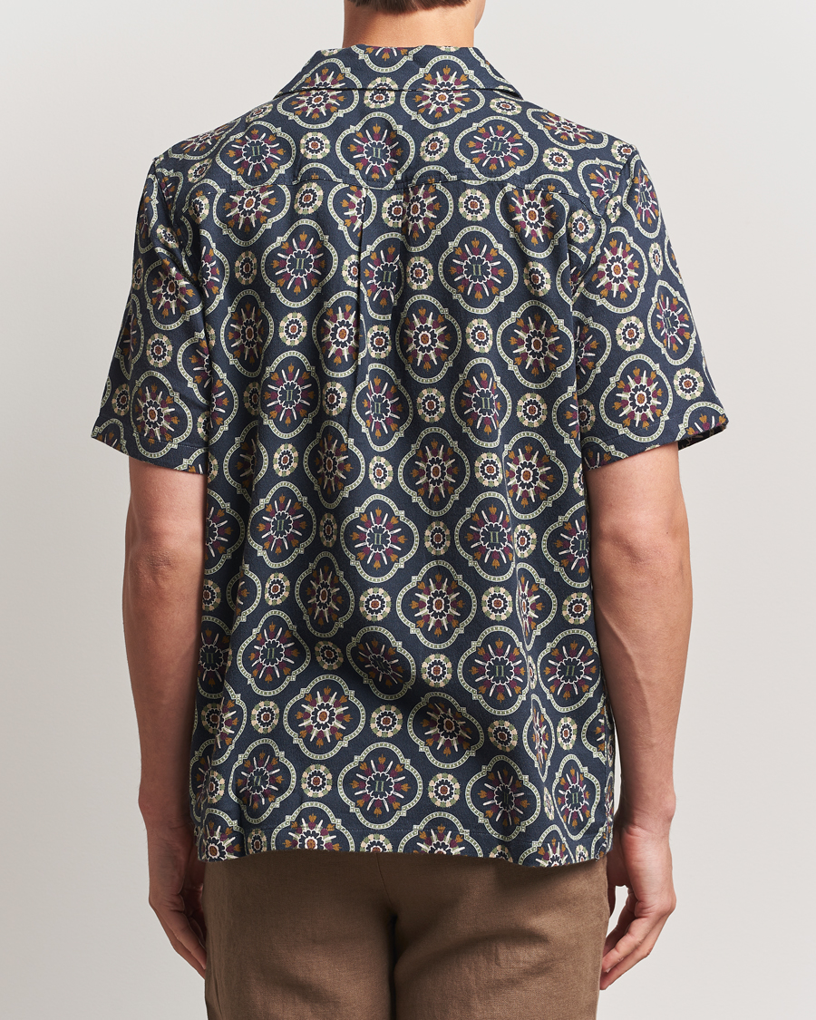 Herr | Skjortor | LES DEUX | Lucas AOP Tapestry Shirt Dark Navy