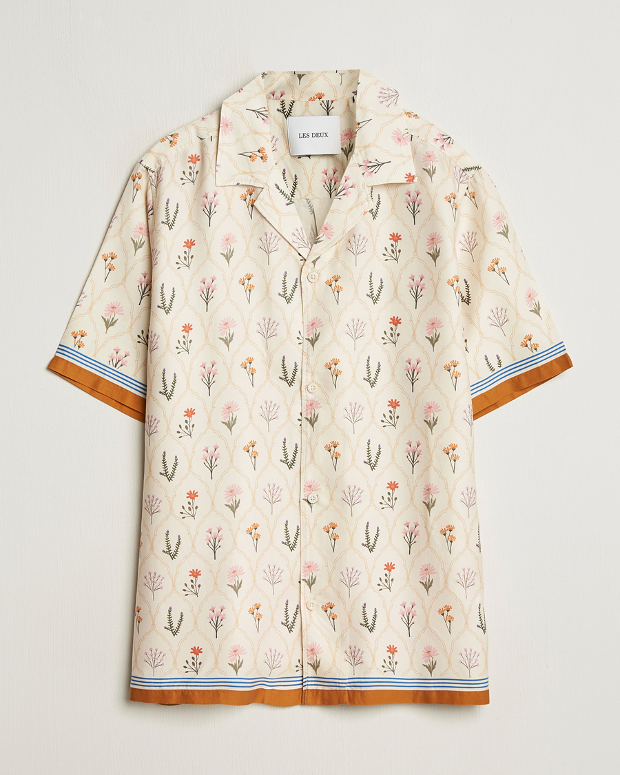 Herr | Skjortor | LES DEUX | Lucas AOP Wild Flower Shirt Ivory