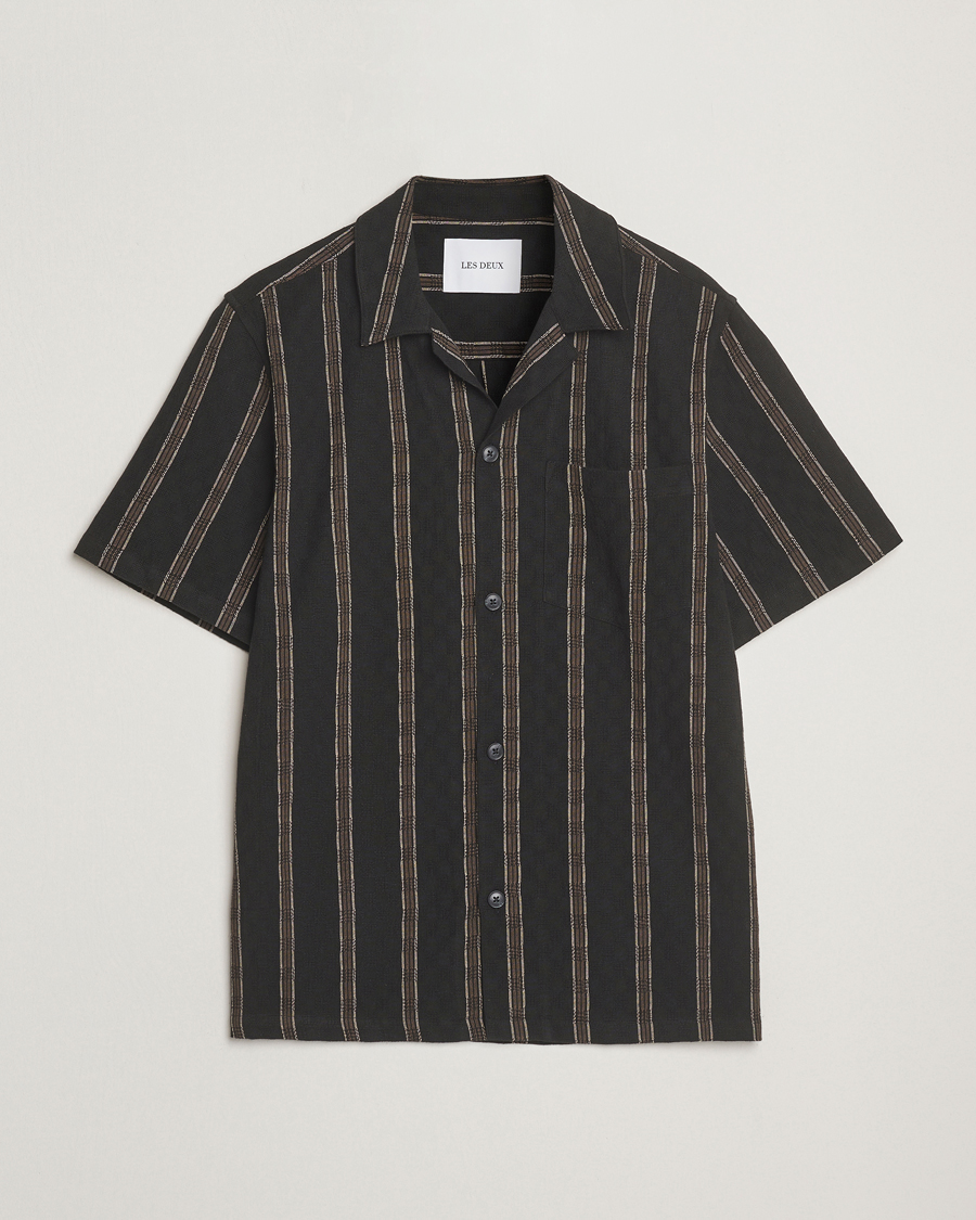 Herr | Skjortor | LES DEUX | Lucas Check Dobby Shirt Black