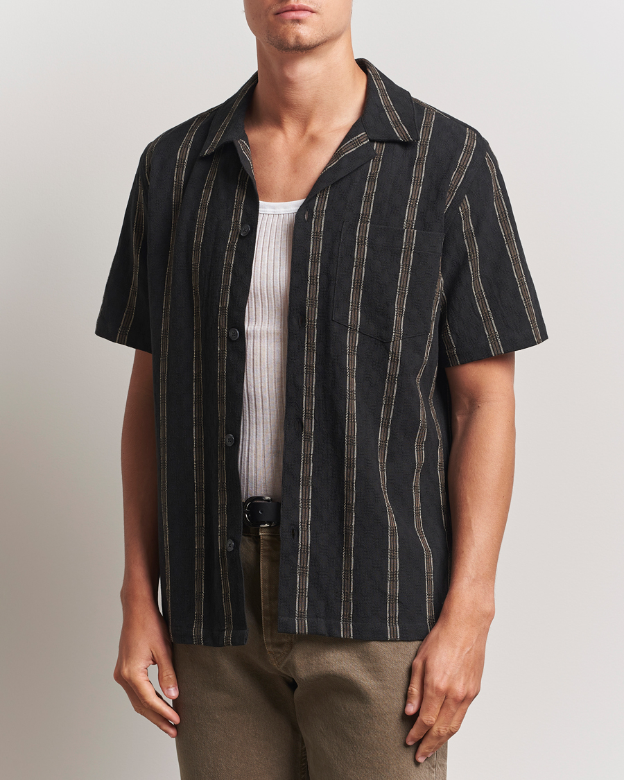 Herr | Skjortor | LES DEUX | Lucas Check Dobby Shirt Black