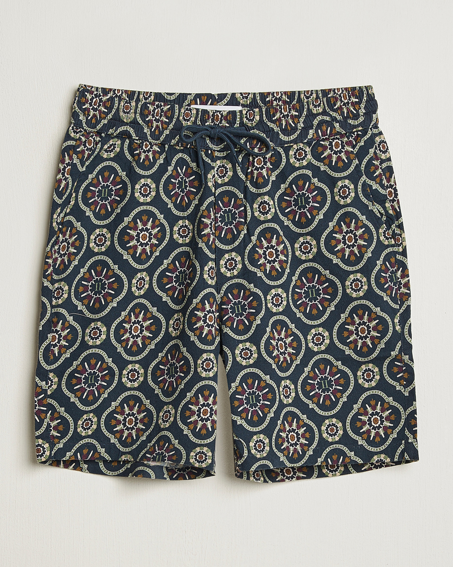 Herr | Shorts | LES DEUX | Otto AOP Tapestry Shorts Dark Navy