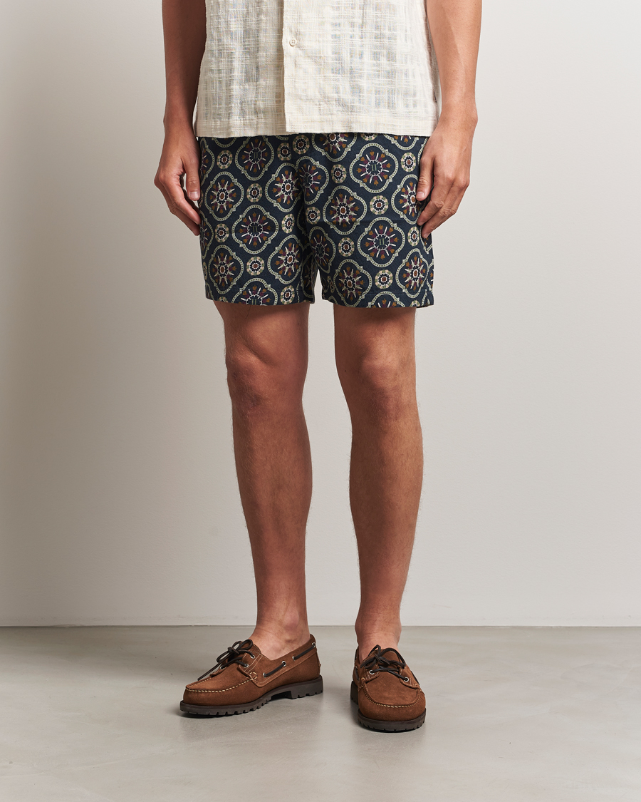 Herr | Shorts | LES DEUX | Otto AOP Tapestry Shorts Dark Navy