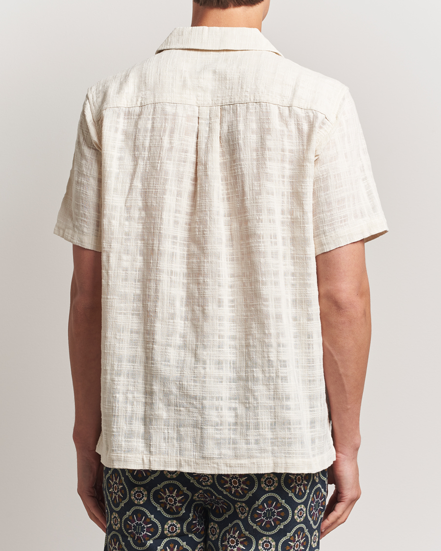 Herr | Skjortor | LES DEUX | Lesley Slub Short Sleeve Shirt Ivory