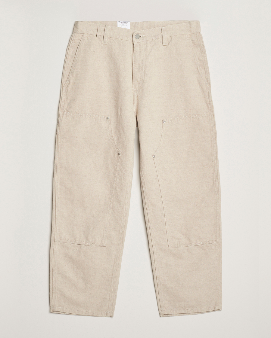 Herr | Byxor | Carhartt WIP | Walter Double Knee Cotton/Linen Pant Natural