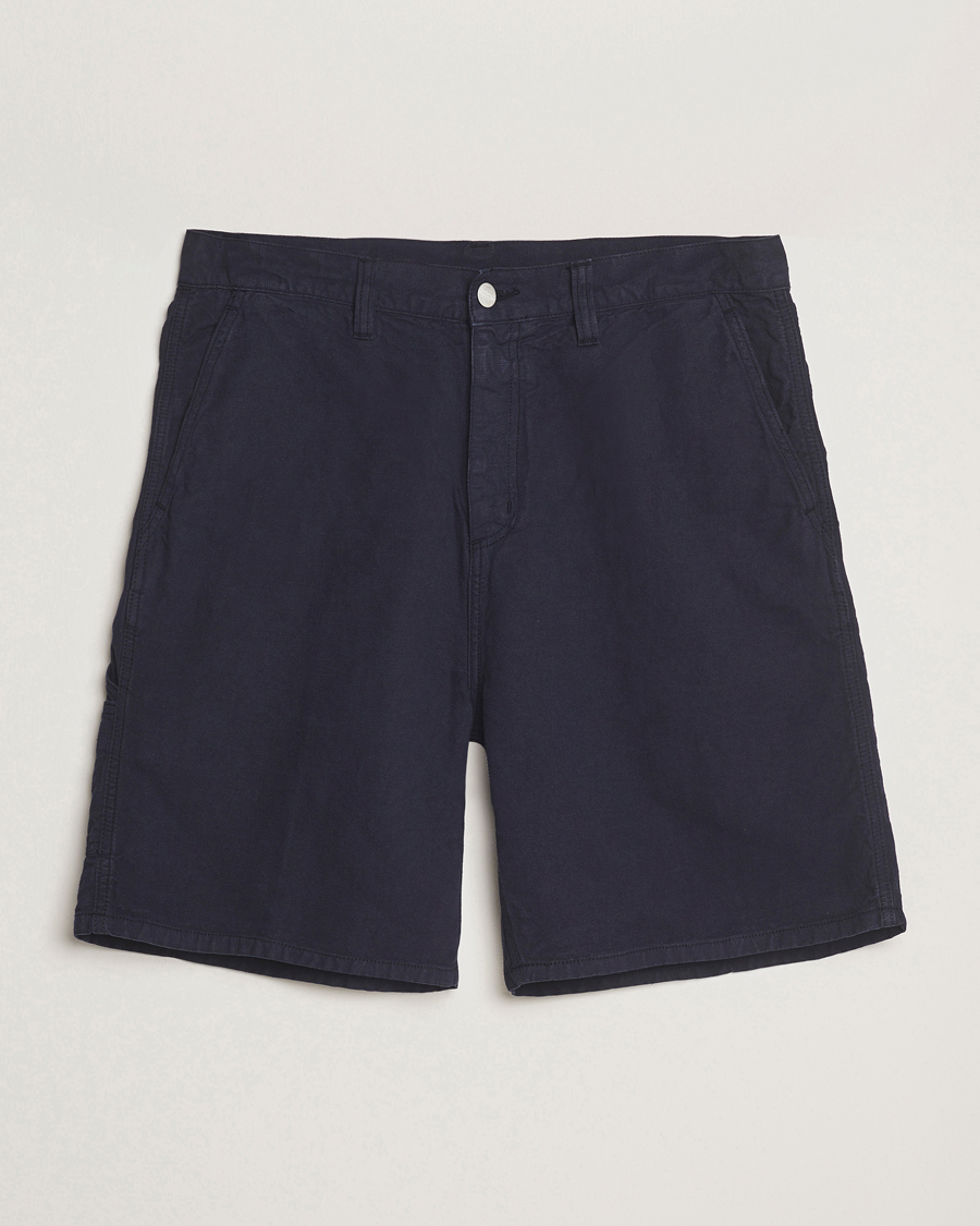 Herr | Shorts | Carhartt WIP | Walter Single Knee Cotton/Linen Short Dark Navy