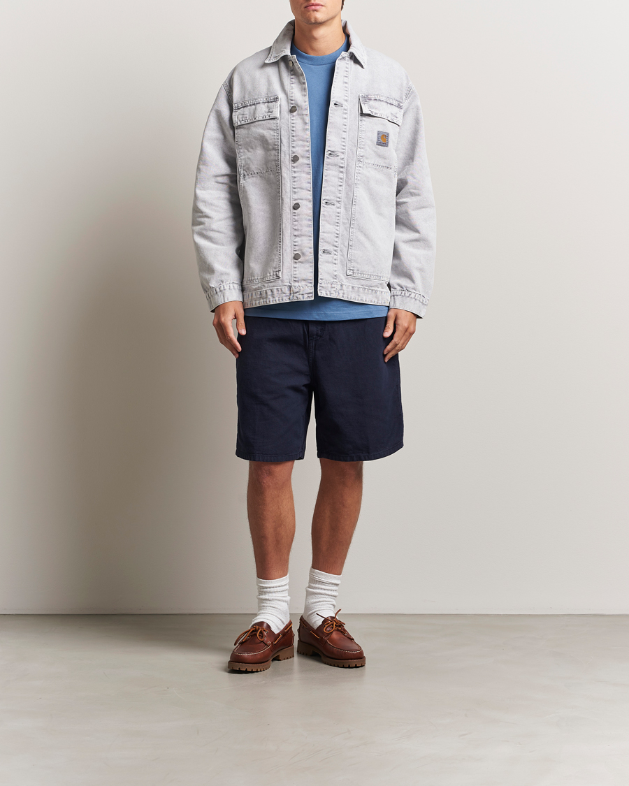 Herr | Shorts | Carhartt WIP | Walter Single Knee Cotton/Linen Short Dark Navy
