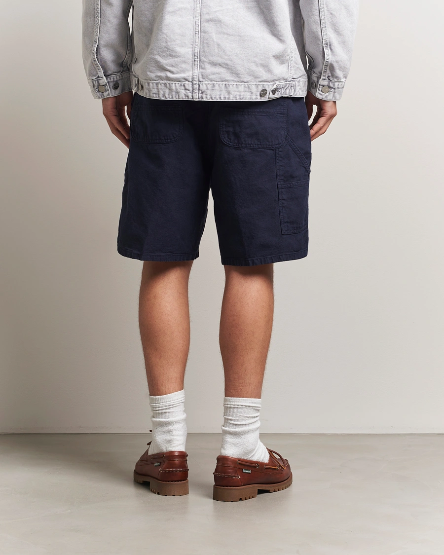 Herr | Shorts | Carhartt WIP | Walter Single Knee Cotton/Linen Short Dark Navy