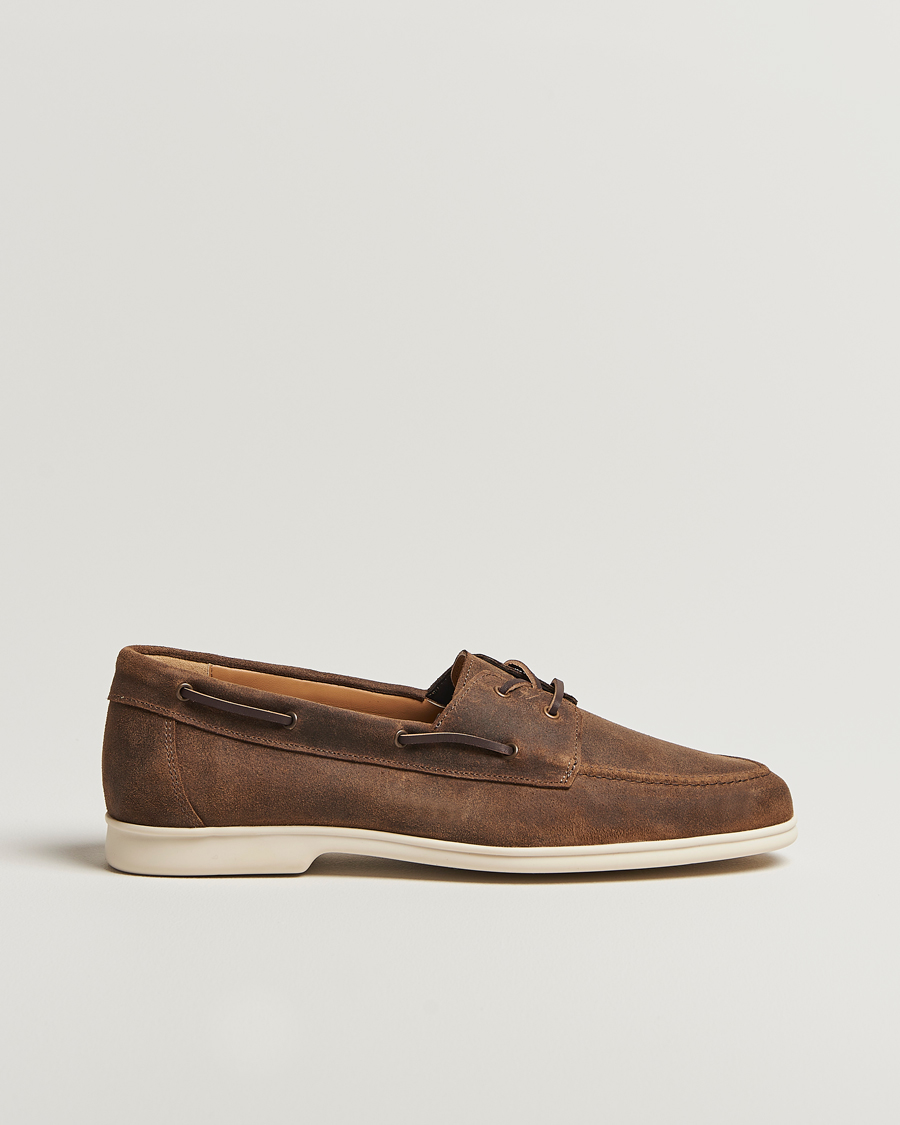 Herr | Seglarskor | Myrqvist | Sandhamn Boat Shoe Waxed Chestnut Suede