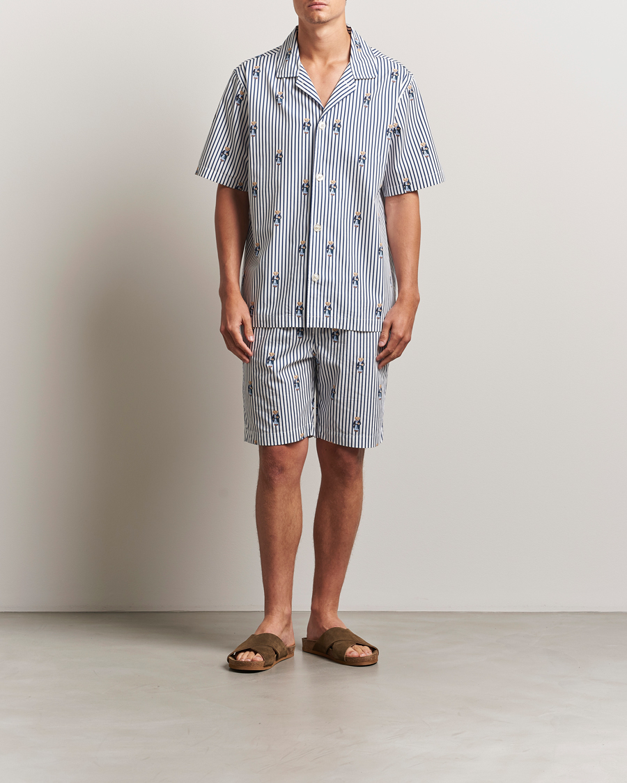 Herr | Pyjamas & Morgonrockar | Polo Ralph Lauren | Cotton Short Sleeve Pyjama Set Stripe/Bear